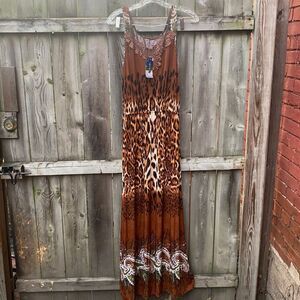 Leopard print maxi dress sz. XXL NWT